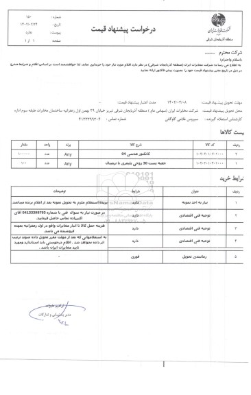 استعلام کانکتور عدسی 04 ...