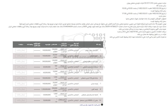 مزایده انواع پالت چوبی ایرانی...