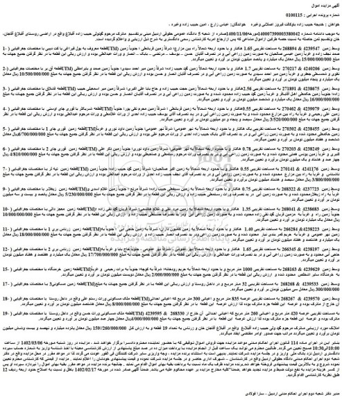 مزایده فروش زمین 