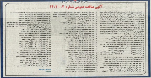 مناقصه عمومی خرید جعبه چوبی...