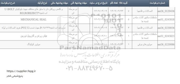 استعلام موتور کولینگ