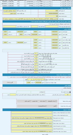 مزایده ، لوله مسی کولرگازی - فاقد گارانتی و ضمانتنامه -برخی فاقد بسته بندی میباشد-رویت کالاها الزامی میباشد در غیراینصورت مسئولی
