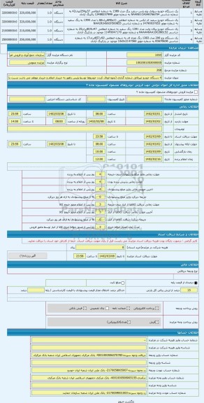 مزایده ، 4 دستگاه خودرو غیرقابل شماره گذاری (نحوه اوراق کردن خودروها توسط پلیس راهور به خریدار اعلام و خریدار موظف می باشد نسبت