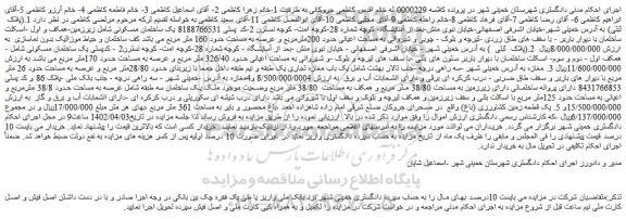 مزایده فروش ساختمان مسکونی