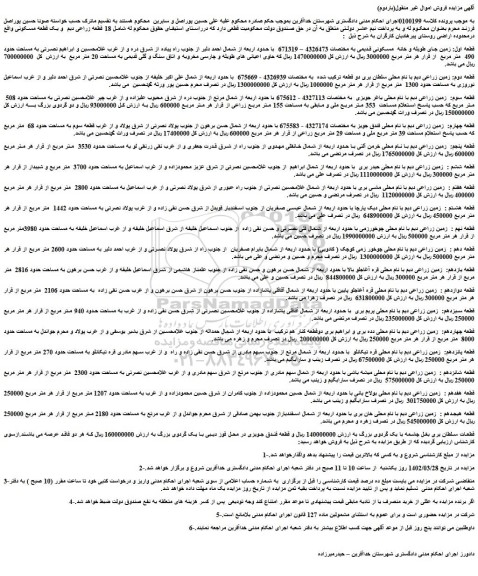 مزایده فروش قطعه اول: زمین جای طویله و خانه مسکونی قدیمی