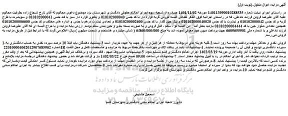 مزایده فروش تعدادی البسه دورس گربه قواره دار 