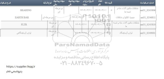 استعلام EARTH BAR...