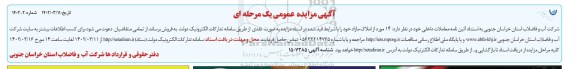 مزایده فروش 14 مورد از املاک مازاد