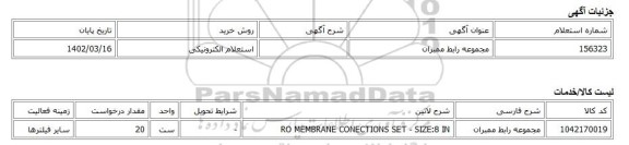 استعلام الکترونیکی، مجموعه رابط ممبران