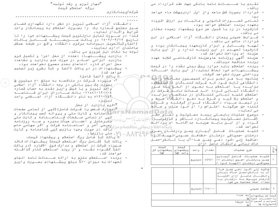 استعلام نگهداری فضای سبز مجتمع ....