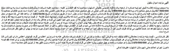 مزایده فروش پودر سولفات سدیم گرید صنعتی