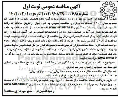 مناقصه اجرای عملیات نرده گذاری 