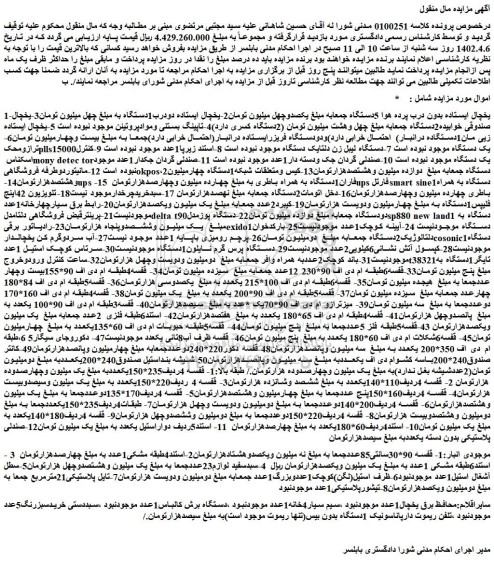 مزایده فروش یخچال ایستاده بدون درب پرده هوا 5دستگاه و...