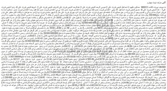 مزایده عرصه یک قطعه زمین
