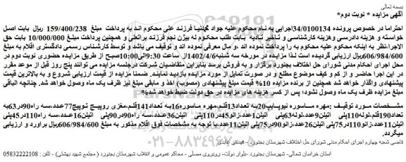 مزایده مهره ماسوره نیوپایپ20....