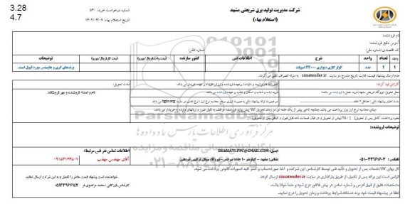 استعلام کولر گازی دیواری 24000 اسپیلت