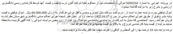 مزایده فروش درب ضد سرقت مدل آبنوس و ونوس با قفل ایرانی