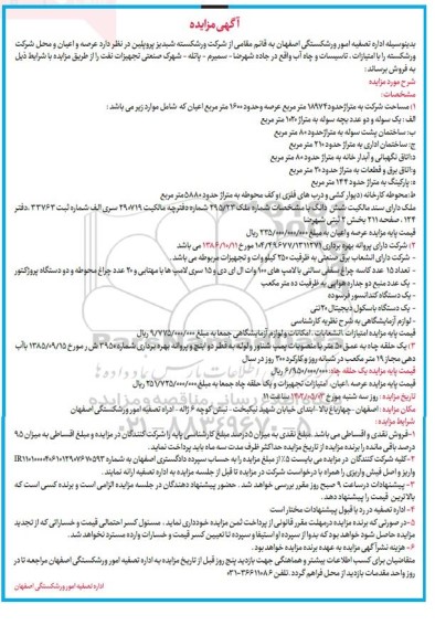 مزایده عرصه و اعیان ....
