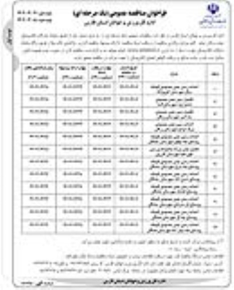 فراخوان مناقصه احداث زمین چمن مصنوعی ....