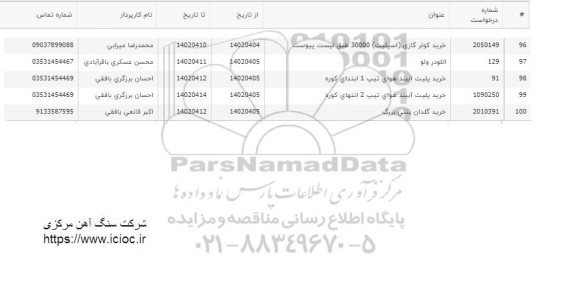 استعلام خرید کولر گازی 30000 (اسپلیت) طبق فایل پیوست از نوع ...