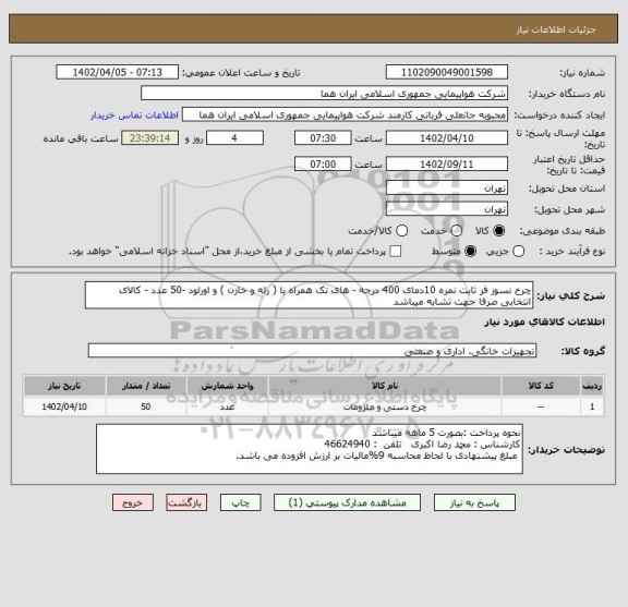 استعلام چرخ نسوز فر ثابت نمره 10دمای 400 درجه - های تک همراه با ( رله و خازن ) و اورلود -50 عدد - کالای انتخابی صرفا جهت تشابه میباشد