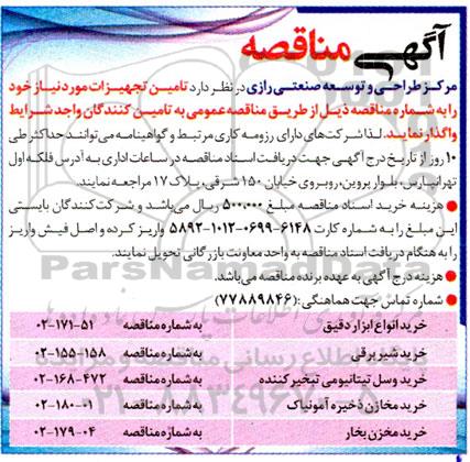 مناقصه خرید کابل ابزار دقیق ...