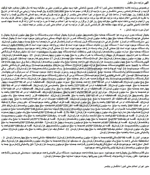 مزایده فروش یخچال ایستاده بدون درب پرده هوا 5دستگاه و...