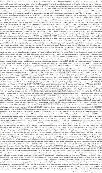 آگهی مزایده دو دستگاه آپارتمان ویک قطعه زمین