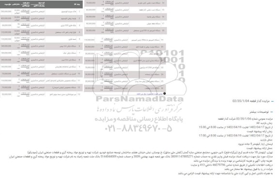مزایده خاک سرباره آلومینیوم...