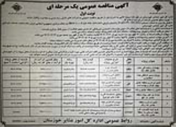 مناقصه بهسازی و ابنیه فنی جاده ...