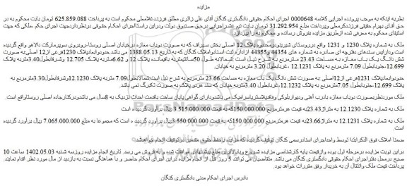مزایده  دوباب مغازه 