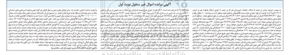 مزایده پلاک ثبتی 127 فرعی از 10684 اصلی بخش 1 