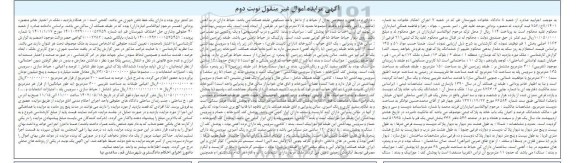 مزایده فروش پلاک ثبتی 211 فرعی از 1163 اصلی بخش 1  ـ نوبت دوم