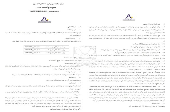 تجدید مناقصه خرید 2800 تن خاک نسوز 