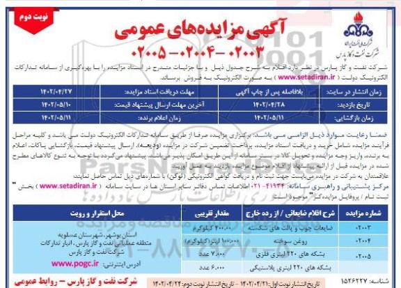 مزایده عمومی فروش ضایعات چوب و پالت های شکسته و ...- نوبت دوم