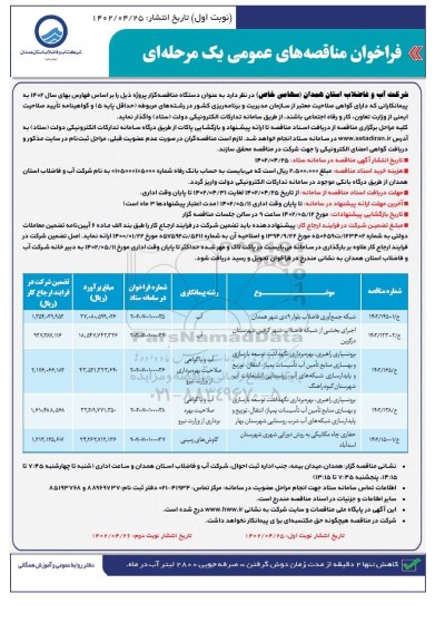 فراخوان مناقصه شبکه جمع آوری فاضلاب بلوار و...