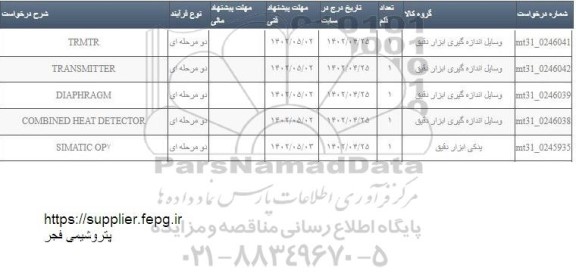 استعلام TRMTR ...