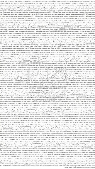 آگهی مزایده یک قطعه زمین نوع ملک طلق با کاربری مسکونی به پلاک ثبتی یکهزار و دویست و هفتاد و پنج فرعی