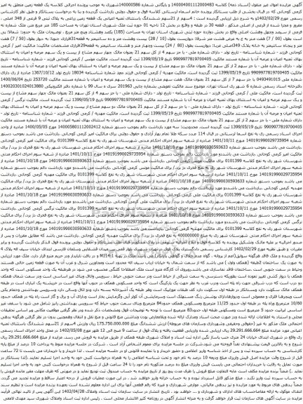 آگهی مزایده یک قطعه زمین زراعی به پلاک ثبتی 9 فرعی از 348 اصلی ، مفروز و مجزا شده از فرعی از اصلی