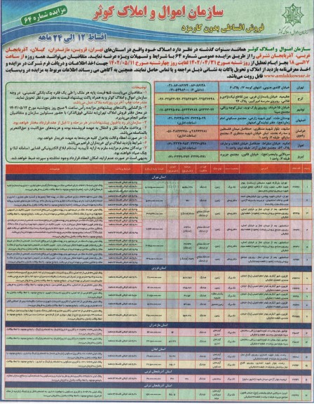 مزایده فروش املاک اقساطی بدون کارمزد