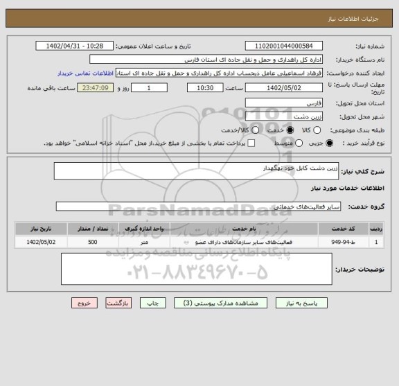 استعلام زرین دشت کابل خود نهگهدار