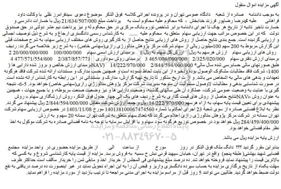 مزایده فروش ملک