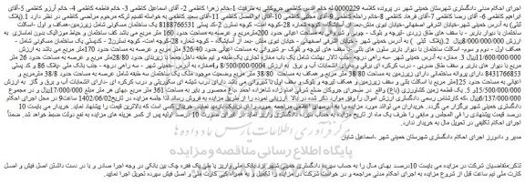 مزایده فروش یک ساختمان مسکونی