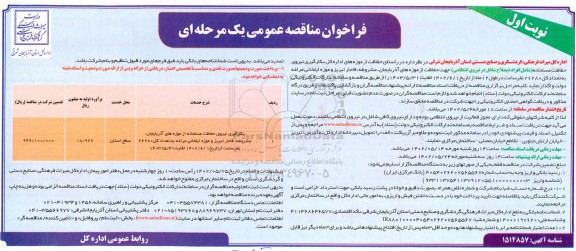 فراخوان مناقصه بکارگیری نیروی حفاظت مسلحانه از موزه های .....