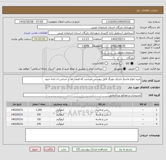 استعلام خرید انواع ماسه دادرای دوبرگ فایل پیوستی میباشد که قیمت ها بر اساس ان داده شود