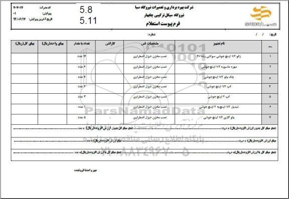 استعلام زانو 1.2 اینچ جوشی سوکتی رده 40...