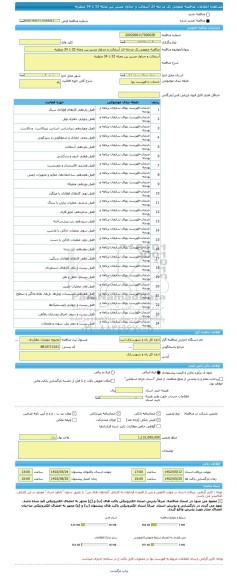 مناقصه، مناقصه عمومی یک مرحله ای آسفالت و جداول مسیر بین محله 32 تا 34 منظریه
