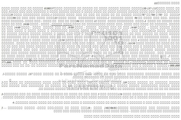 مزایده فروش فروش شش دانگ عرصه و اعیان عمارت تجار ی مسکونی تحت پلاک ثبتی1 الی 5فرعی از  785و 786او 787اصلی 