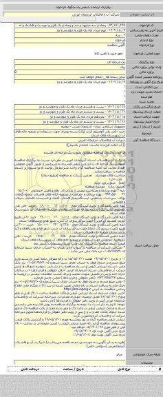 مناقصه, خرید ۵۰تن پلی آلومنیوم کراید (پک) بسته پودری جهت استفاده در تصفیه خانه های آب شهرستان های استان
