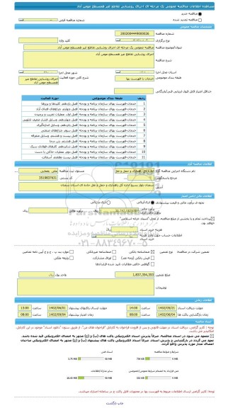 مناقصه، مناقصه عمومی یک مرحله ای اجرای روشنایی تقاطع غیر همسطح مومن آباد